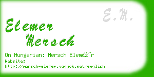 elemer mersch business card